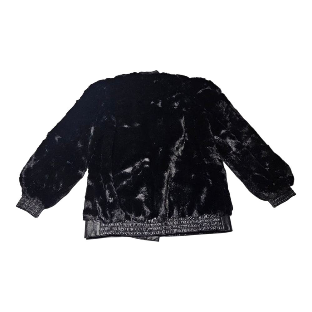 Vintage Lilli Ann Faux Fur and Leather Jacket - Picture 2 of 13